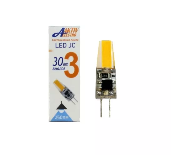 Лампа светодиодная  АктивЭлектро Regular LED-G4 3Вт 220-240В 3000К 250Лм G4 – 1