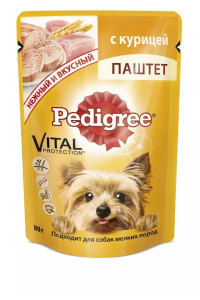 PEDIGREE 80гр д/миниатюр.пор паштет кур