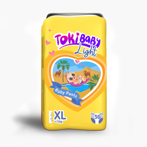 Подгузники-трусики TokiBABY Light размер XL от 12 кг 36 шт
