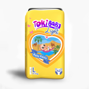 Подгузники-трусики TokiBABY Light размер L 9-14 кг 42 шт