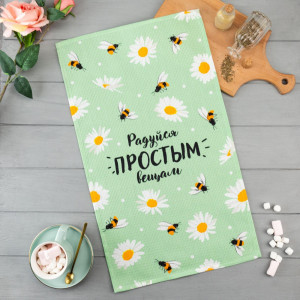 Полотенце 35*60 кух."Доляна" Ромашки 5423135