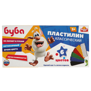 Пластилин классический БУБА 6 цв (120 г) MultiArt