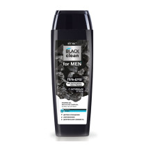 Гель для душа Витэкс BLACK clean for MEN для волос, тела и бороды с активным улем 400 мл