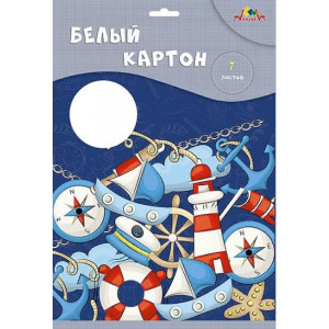 CB С0261-17 Картон белый "По морям" А4/7л мелован.