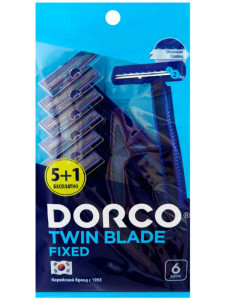 Бритвенный станок DORCO Одноразовый 2 лезвия 6 шт