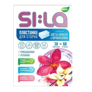 Пластинки для стирки SI:LA ECO Цветы ванили и Франжипани для всех типов белья 30 шт