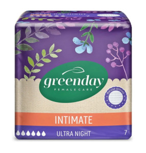 Прокладки гигиенические Green Day Intimate Ultra Night Dry 7шт - 1
