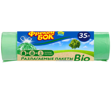 Пакеты для мусора Фрекен Бок Bio Mix  с затяжкой 35 л 15 шт