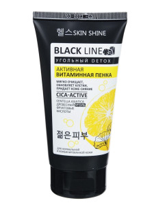 Пенка для умывания Skin Shine Black Line Активная Витаминная для нормальной и комбинированной кожи 150 мл