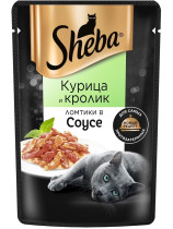 Корм для кошек Sheba Craft Collection Ломтики в соусе курица и кролик 75 гр