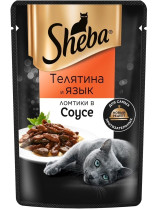 Корм для кошек Sheba Craft Collection Ломтики в соусе телятина и язык 75 гр