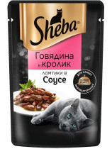 Корм для кошек Sheba Craft Collection Ломтики в соусе из Говядины и Кролика 75 гр