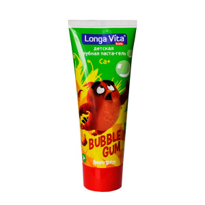 Паста-гель Longa Vita Angry Birds для детей от 3-х лет Бабл-гам 75 гр