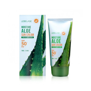 Солнцезащитный крем Lebelage Moisture Aloe Sun с алоэ SPF 50+ PA+++ 70 мл - 1