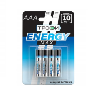Батарейка Трофи ENERGY MAX ААА LR03-4BL Alkaline 4шт