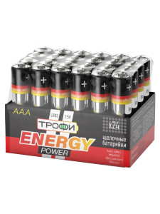 Батарейка Трофи ENERGY POWER ААА LR03-24 Alkaline 24 шт