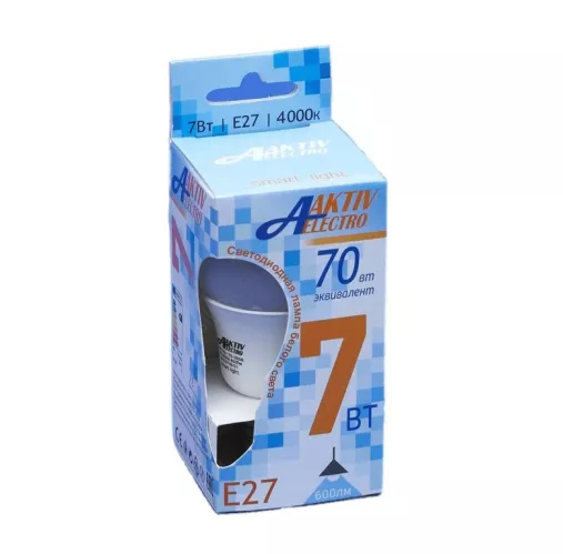 Лампа светодиодная LED-A-REGULAR  7Вт 220-240В Е27 3000К 600Лм 1/100 – 1