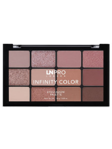 Палетка теней для век LN Professional Infinity Color тон 102  бежево-коричневый