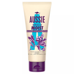 Бальзам-ополаскиватель для волос Aussie Miracle Moist для сухих волос с маслом Австралийского ореха макадамия 90 мл