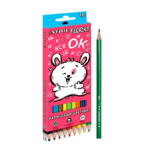 Карандаши цветные deVENTE Flocky 18 цветов