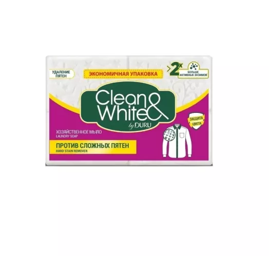 Мыло хозяйственное Duru Clean & White против пятен 120 гр – 1