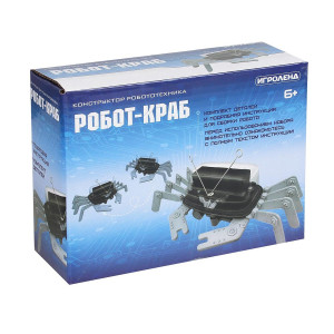 ИГРОЛЕНД Конструктор робототехника "Робот Краб" электромотор, 1АА,ABS,PP, PVC, металл, 16,5х6х12,5см