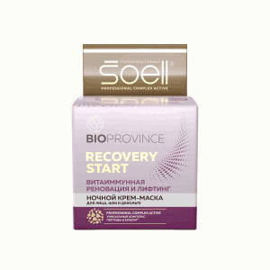 Маска для лица Soell Recovery start ночная 100 мл