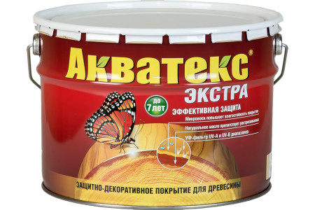Покрытие защитно-декоративное 10л Акватекс ЭКСТРА каштан 1/1