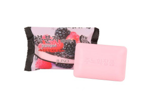 Мыло туалетное Juno с экстрактом корейской малины Rubus Coreanus мыло-скраб 150 гр