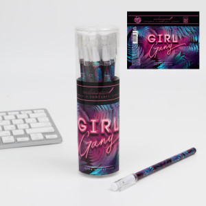 Ручка гелевая ArtFox Girl Gang синяя 0,5 мм
