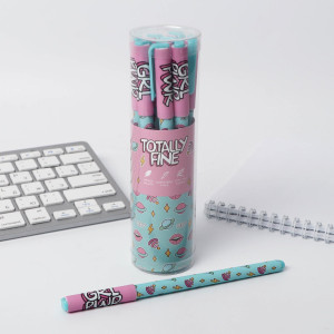 Ручка с колпачком и нанесением soft-touch "Totally fine"