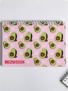 Скетчбук горизонтал.ьный на гребне "Meow Book" А5,80 л.  100 г/м