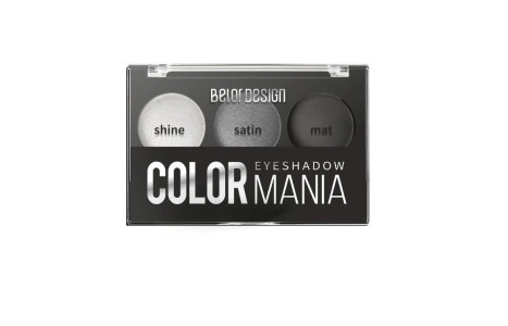 Палетка теней для век Belor Design Smart girl color mania тон 31 серый 5 гр