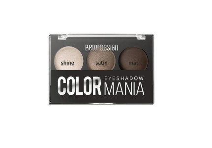 Палетка теней для век Belor Design Smart girl color mania тон 34 темно-коричневый 5 гр