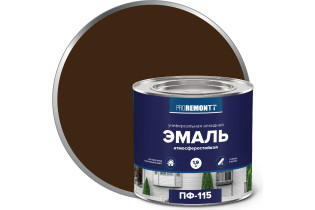 Эмаль ПФ-115 PROREMONTT коричневый 1,9кг Л-С (3)