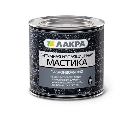 Мастика битумная ЛАКРА изоляционная 1,8кг (6) – 1