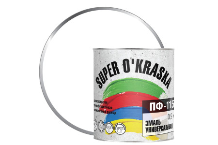 Эмаль ПФ-115 Super Okraska белый матовый 0.9 кг