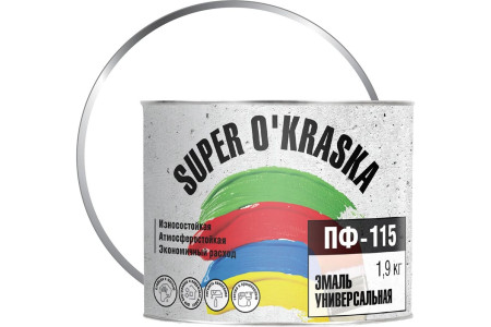 Эмаль ПФ-115 Super Okraska белый матовый 1.9 кг 