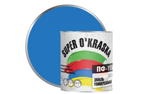 Эмаль ПФ-115 SUPER OKRASKA голубой 0,9кг (14)
