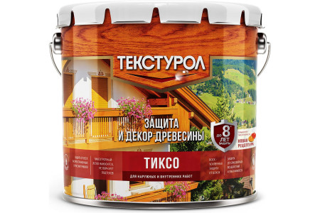 Покрытие защитно-декоративное ТЕКСТУРОЛ Тиксо бесцветный  3л Л-С (1) - 1