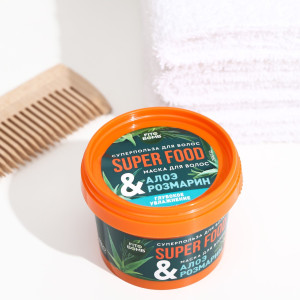 Маска для волос Фитокосметик Super food алоэ и розмарин глубокое увлажнение 100 мл