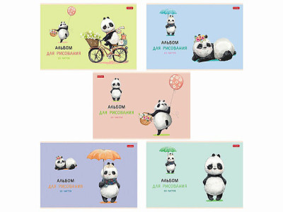 Альбом для рисования Hatber Funny Panda А4 20 л