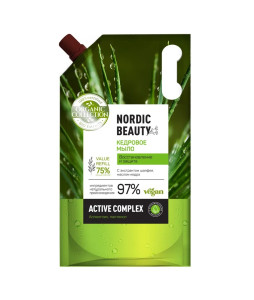Мыло жидкое Organic Collection Nordic Beauty Кедровое Восстановление и защита в мягкой упаковке 1000 мл  - 1