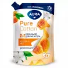 Крем-мыло жидкое Aura Pure Cotton 2 в1 Хлопок и мед в мягкой упаковке 450 мл