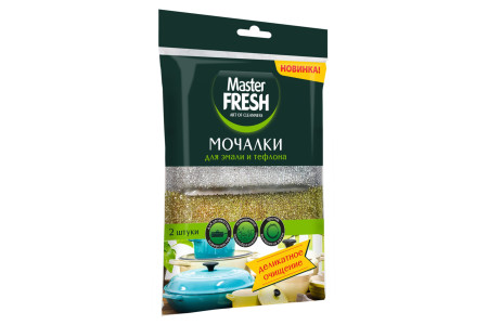 Губка для посуды Master Fresh для эмали и тефлона 2 шт