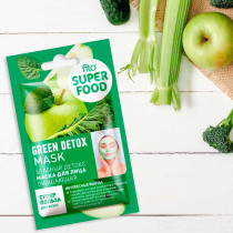 Маска для лица Фитокосметик Super food очищающая зеленый детокс 10 мл