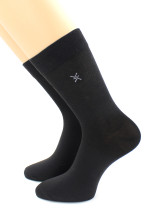 Носки Hobby Line мужские Диагональный штрих черный размер 39-44