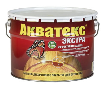 Защитно-декоративное покрытие для древесины Акватекс Экстра Дуб 9 л - 1