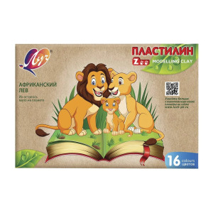 Пластилин Луч ZOO 16 цветов 240 гр