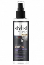 Спрей-кондиционер для волос Stylist Pro Keratin Кератиновый  Тотальное восстановление 8 в 1 однофазный 190мл